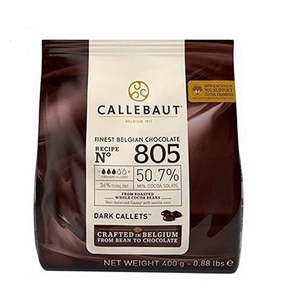 Chocolate Belga 805 Amargo 50,7%  400g - Callebaut