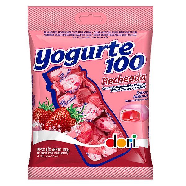 BALA YOGURTE 100 MORANGO RECHEADA 1