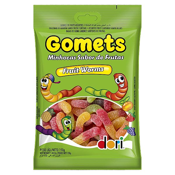 GOMETS GOMA MINHOCA FRUTAS 150GR DO