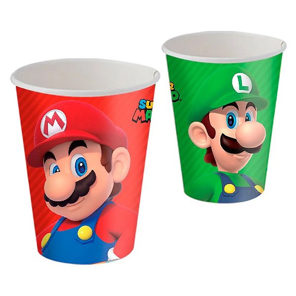 COPO PAPEL 200ML SUPER MARIO 8UN FE