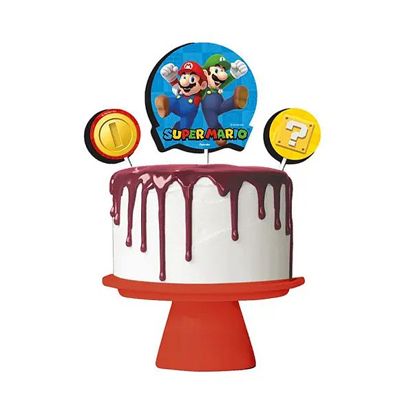 Topo de Bolo Super Mario - Festcolor