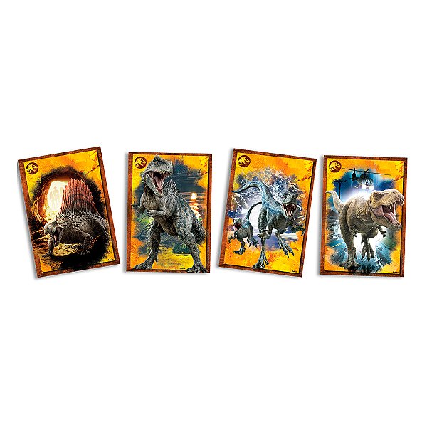 Quadros Decorativos Jurassic World 4un - Festcolor