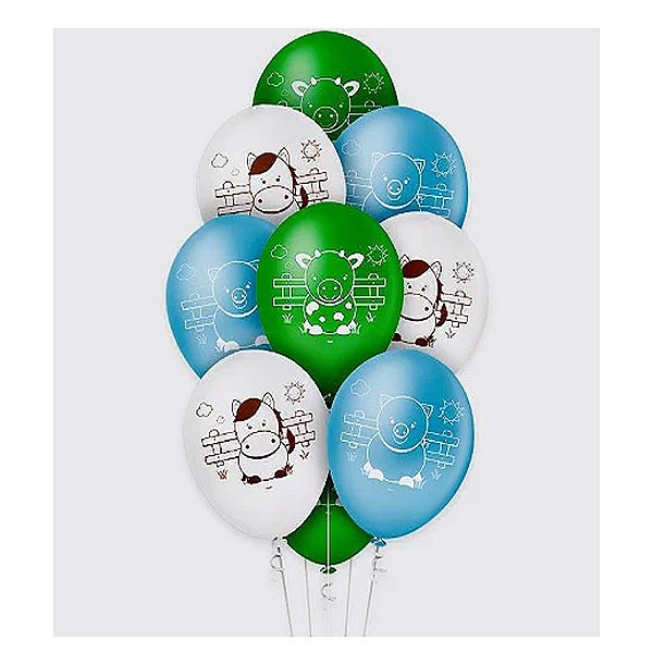 Balão 9 Fazendinha 25un - Regina