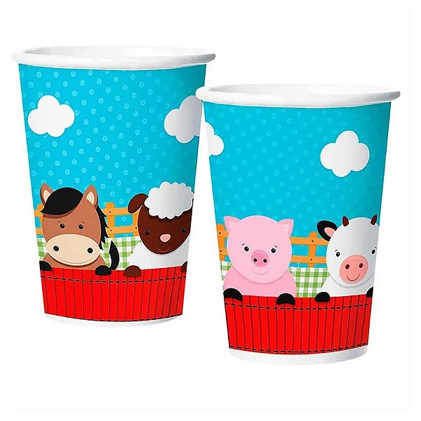 Copo de Papel 180ml Fazendinha - Regina