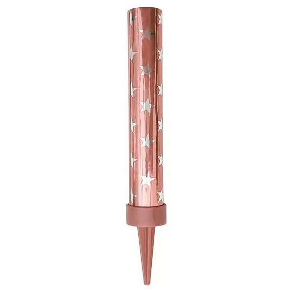 Vela Vulcão Rose Gold - Silver Plastic