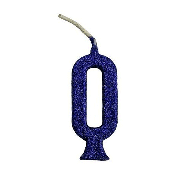Vela Pequena Glitter Azul n0 - Regina