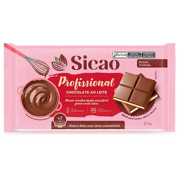 Chocolate Sicao Profissional ao Leite 2,1kg