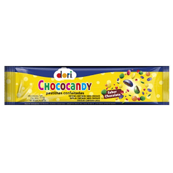 Chococandy Pastilha Confeitada Colorida 11g 36un - Dori