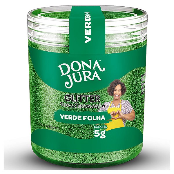 Glitter para Decoração Verde Folha 5G - Dona Jura