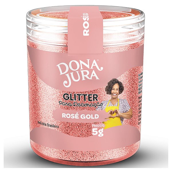 Glitter para Decoração Rose Gold 5G - Dona Jura
