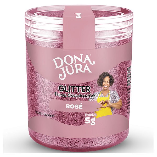 Glitter para Decoração Rose 5G - Dona Jura