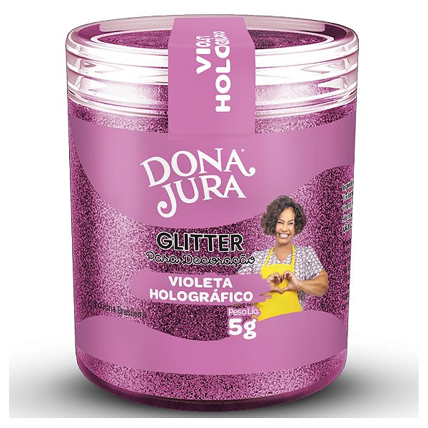 Glitter para Decoração Holografico Violeta 5G - Dona Jura