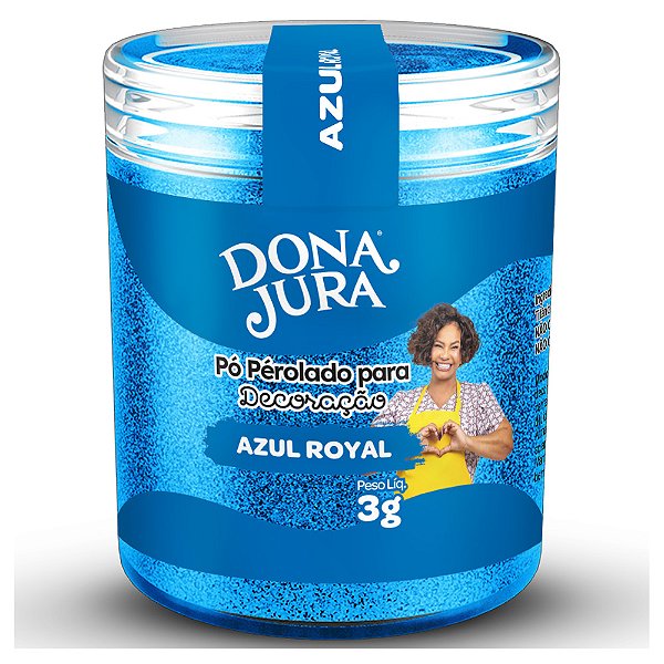 Pó para Decoração Azul  Royal 3g - Dona Jura
