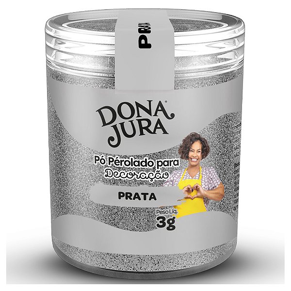 Pó para Decoração Prata 3g - Dona Jura