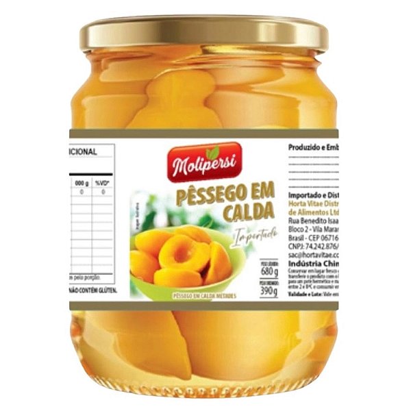 Pêssego em Calda 390g - Molipersi