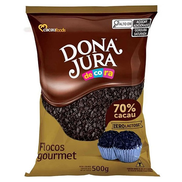Flocos Macio Gourmet 70% Cacau 500g - Dona Jura