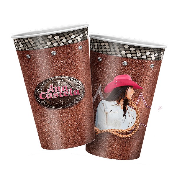 Copo Papel 180ml Ana Castela 8un - Regina