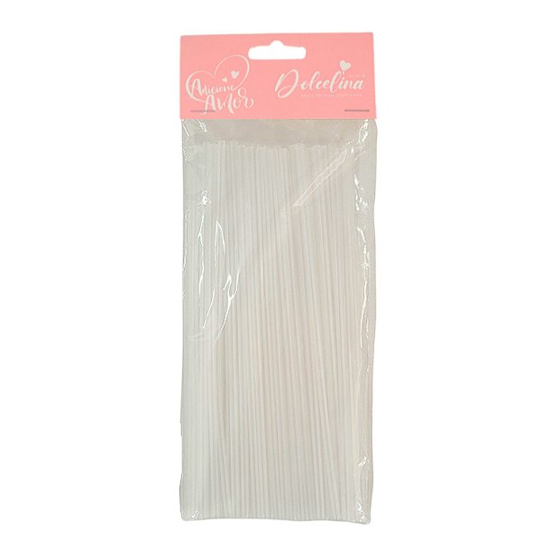 Palito Cristal Para Pirulito e Topo de Bolo 20cm 50un - Lsc Toys