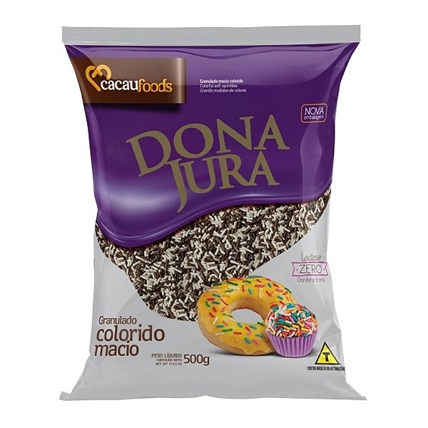 Granulado Macio Branco e Preto 500g - Dona Jura