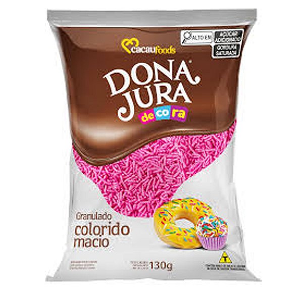 Granulado Macio Rosa 130g - Dona Jura