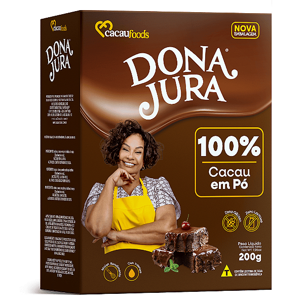 Cacau em Pó Alcalino 200g - Dona Jura