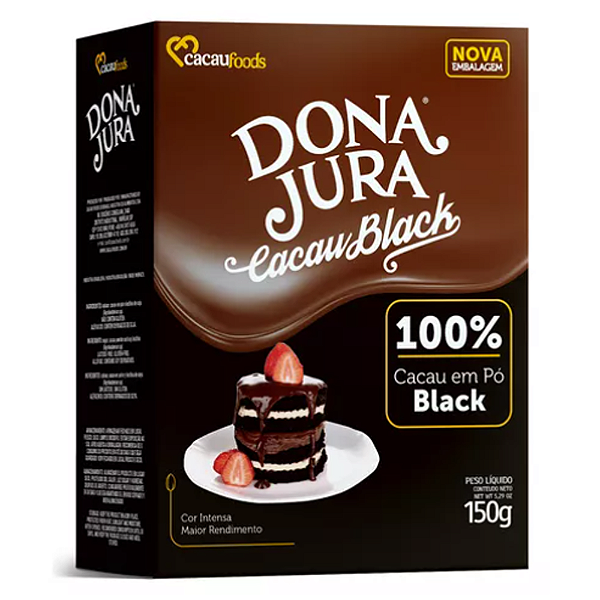 Cacau em Pó Alcalino Black 150g - Dona Jura