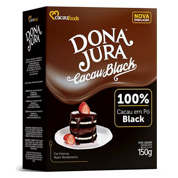 Cacau em Pó Alcalino Black 150g - Dona Jura