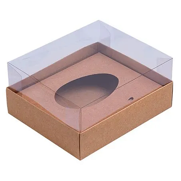 Caixa de Ovo de Páscoa Encanto Kraft Desmontada 3x1 350/500/750g 10un- Ideia Embalagens