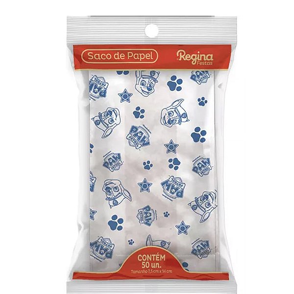 Saco de papel Patrulha Canina 50un - Regina