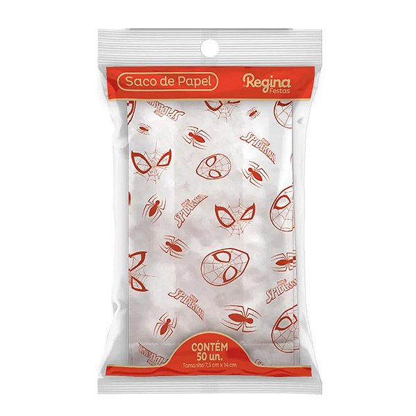 Saco de Papel Spider Man 50un - Regina