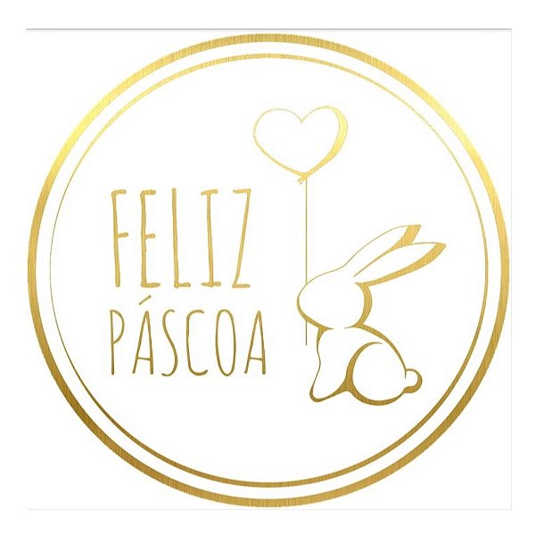 Etiqueta Feliz Páscoa Coração 40un - Stickr