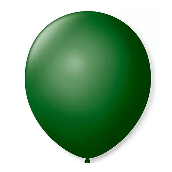 Balão 7 Liso Redondo Verde Folha 50un - São Roque