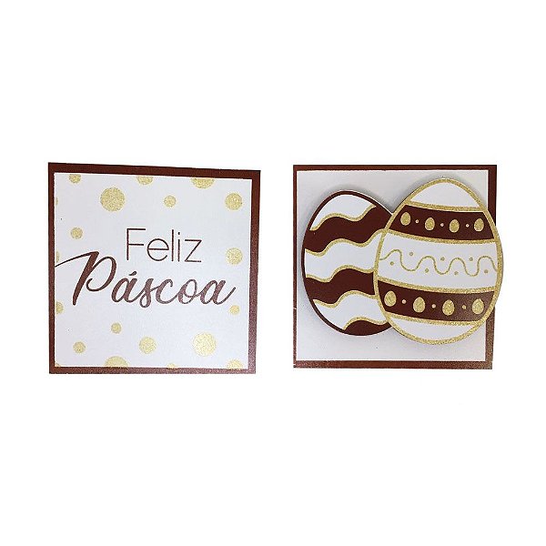 Placa Feliz Páscoa em MDF 2 Peças - Grintoy
