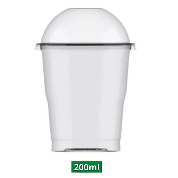 Copo Crystal Bello com Tampa Bolha 200ml  20un - Plastilânia