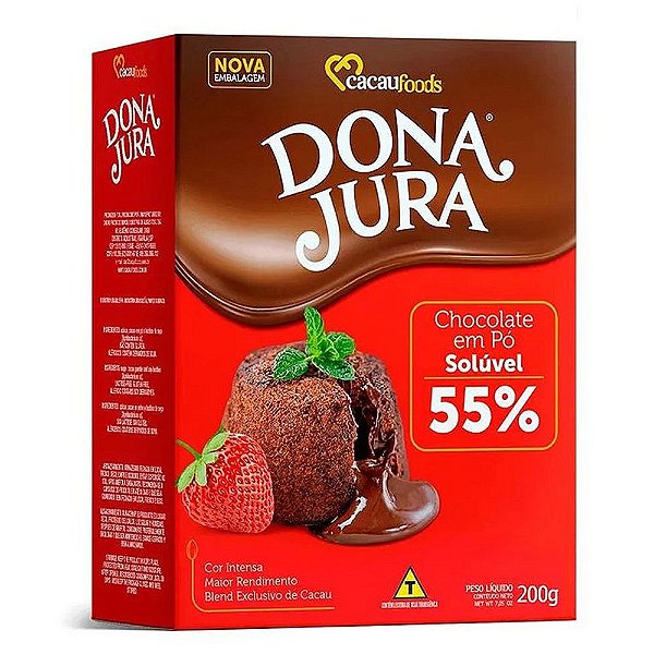 Chocolate em Pó 55% Cacau 200G - Dona Jura