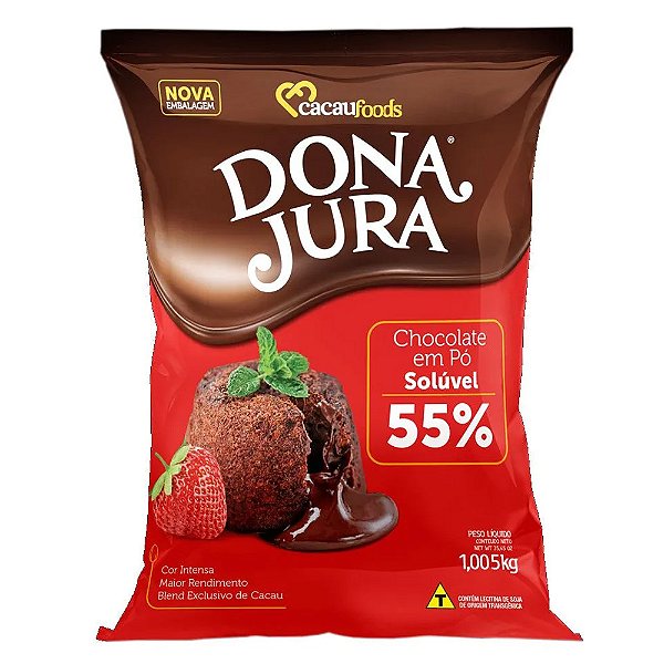 Chocolate em Pó 55% Cacau 1,005Kg - Dona Jura