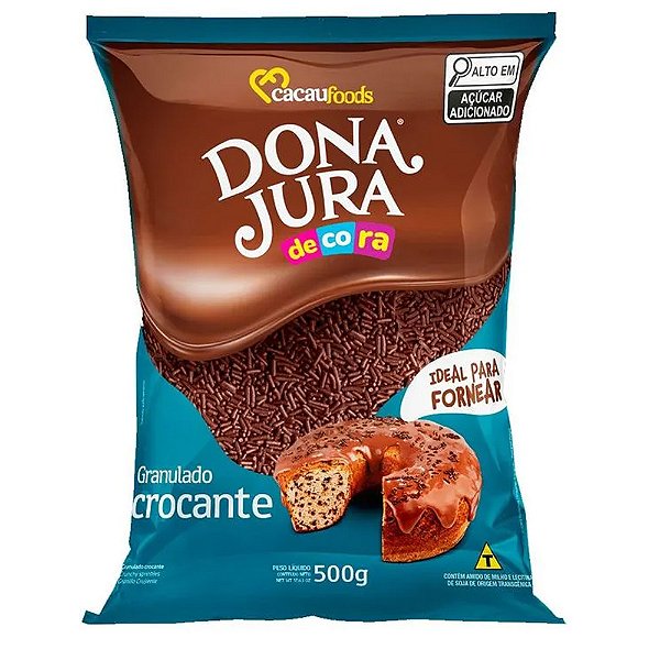 Granulado Crocante Sabor Chocolate 500G - Dona Jura