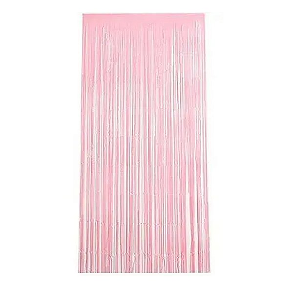 Cortina Metalizada Candy Rosa 100x200Cm - Silver