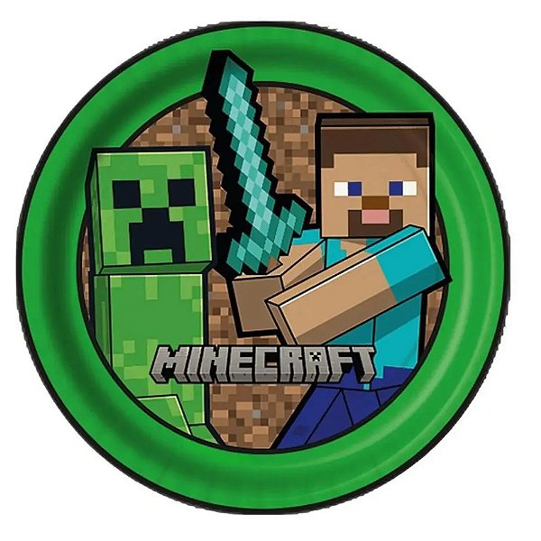 Prato Minecraft 18cm 8Un - Festcolor