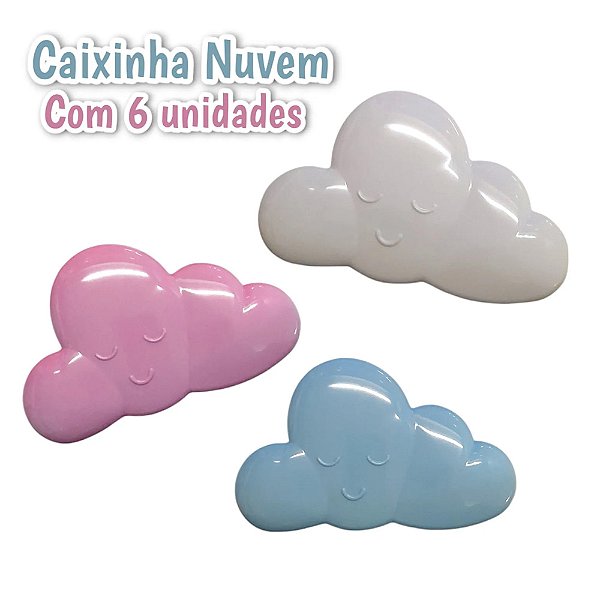 Caixa Nuvem Branco 6Un - Qualy Plast