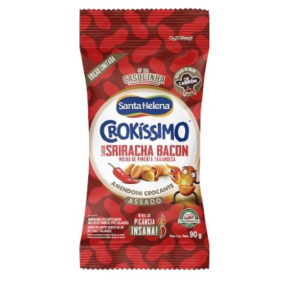 Amendoim Crokissimo Spiracha Bacon 90G - Santa Helena
