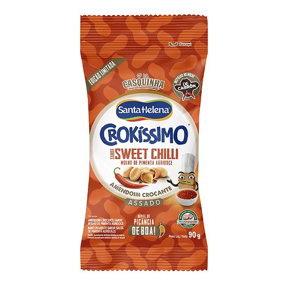 Amendoim Crokissimo Sweetchilli 90G - Santa Helena