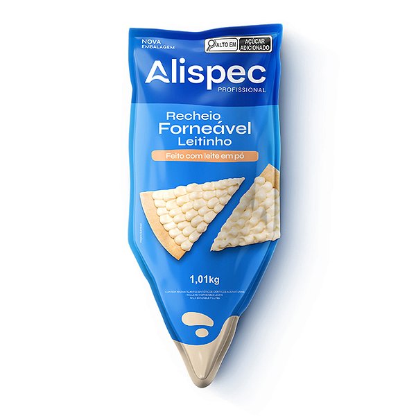Recheio Forneável Leitinho Bisnaga 1,01Kg - Alispec