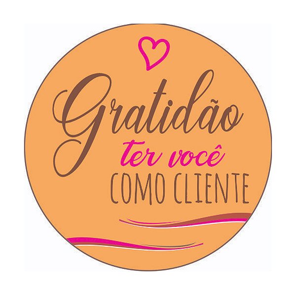 Etiqueta Adesiva Gratidão Ter Você Como Cliente 60un - Hiper