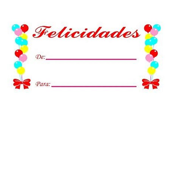 Etiqueta Adesiva Felicidades De Para 100un - Hiper