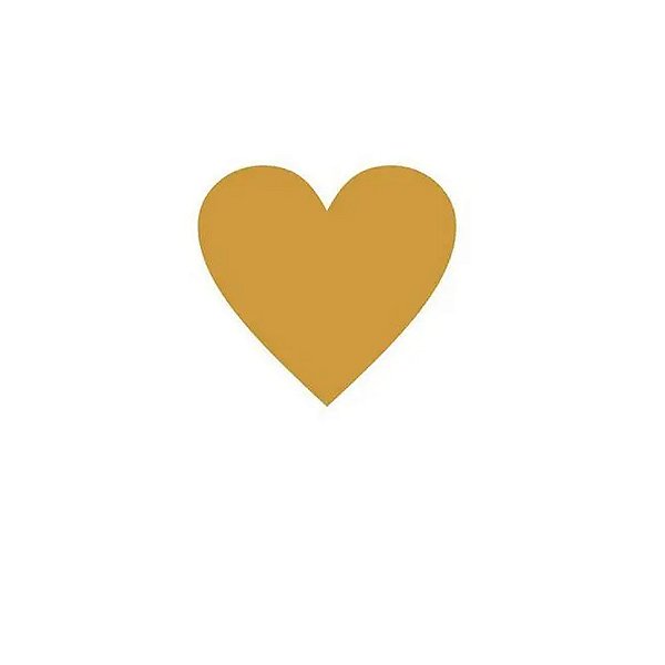 Etiqueta Adesiva Coração Dourado  100un - Hiper