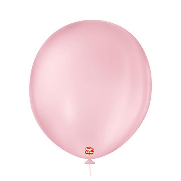 Balão 16 Liso Redondo Rosa Baby  10un - São Roque