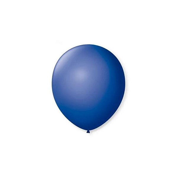 Balão 16 Liso Redondo Azul Cobalto  10un - São Roque