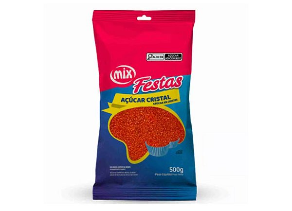 Açúcar Cristal Vermelho 500g - Mix