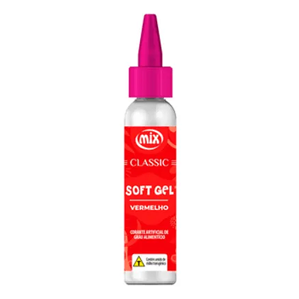 Corante Soft Gel Classic Vermelho 25g - Mix